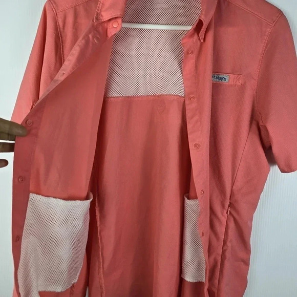 Columbia Women's PFG Vented Camp Shirt Short Sleeve Size L - Picture 9 of 10